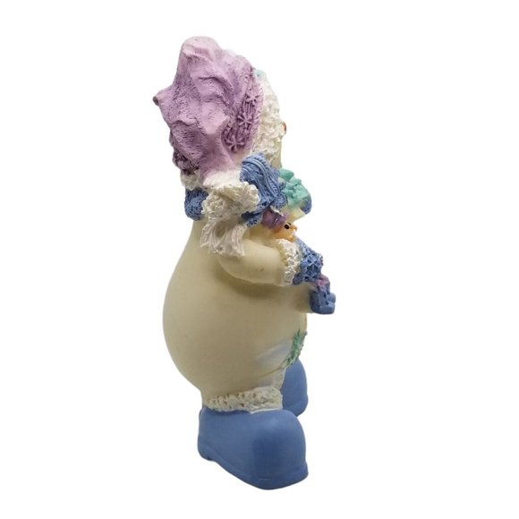 Snowman Figurine Christmas Holding Tree Tin Soldier Happy Winter Holiday January - Picture 3 of 7